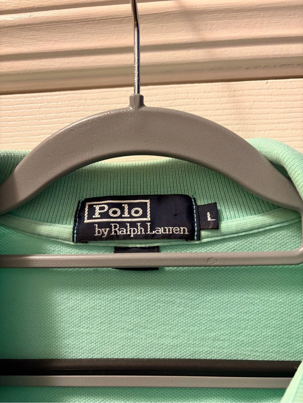 Ralph Lauren Men’s Mint Green Polo with Navy Pony